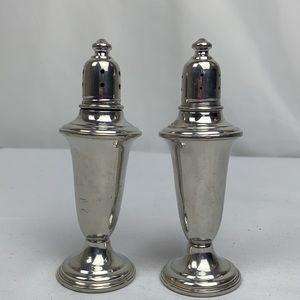 Vtg Empire Pewter Weighted Salt and Pepper